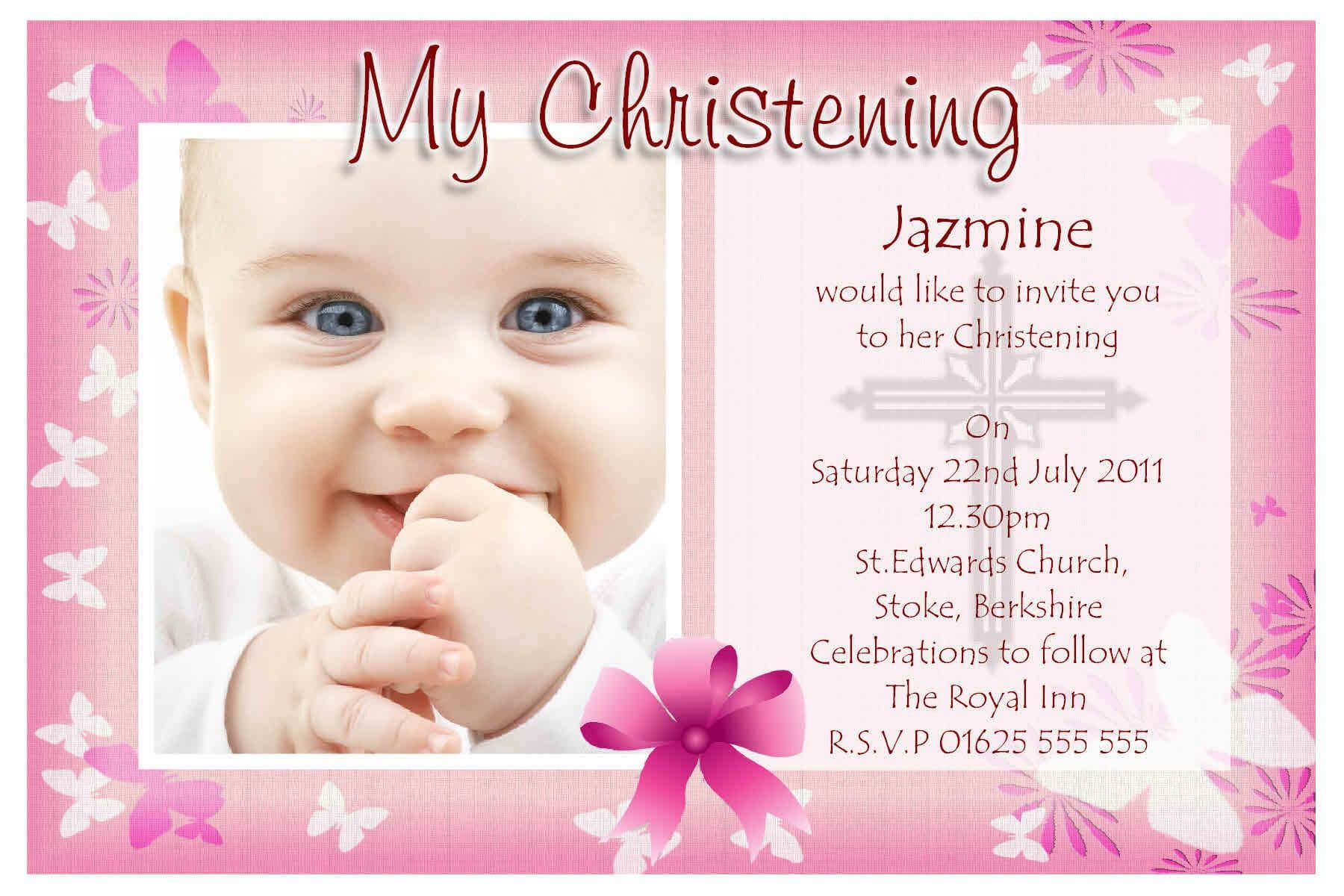 Free Baptism Invitation Templates Printable For Free Christening Invitation Cards Templates