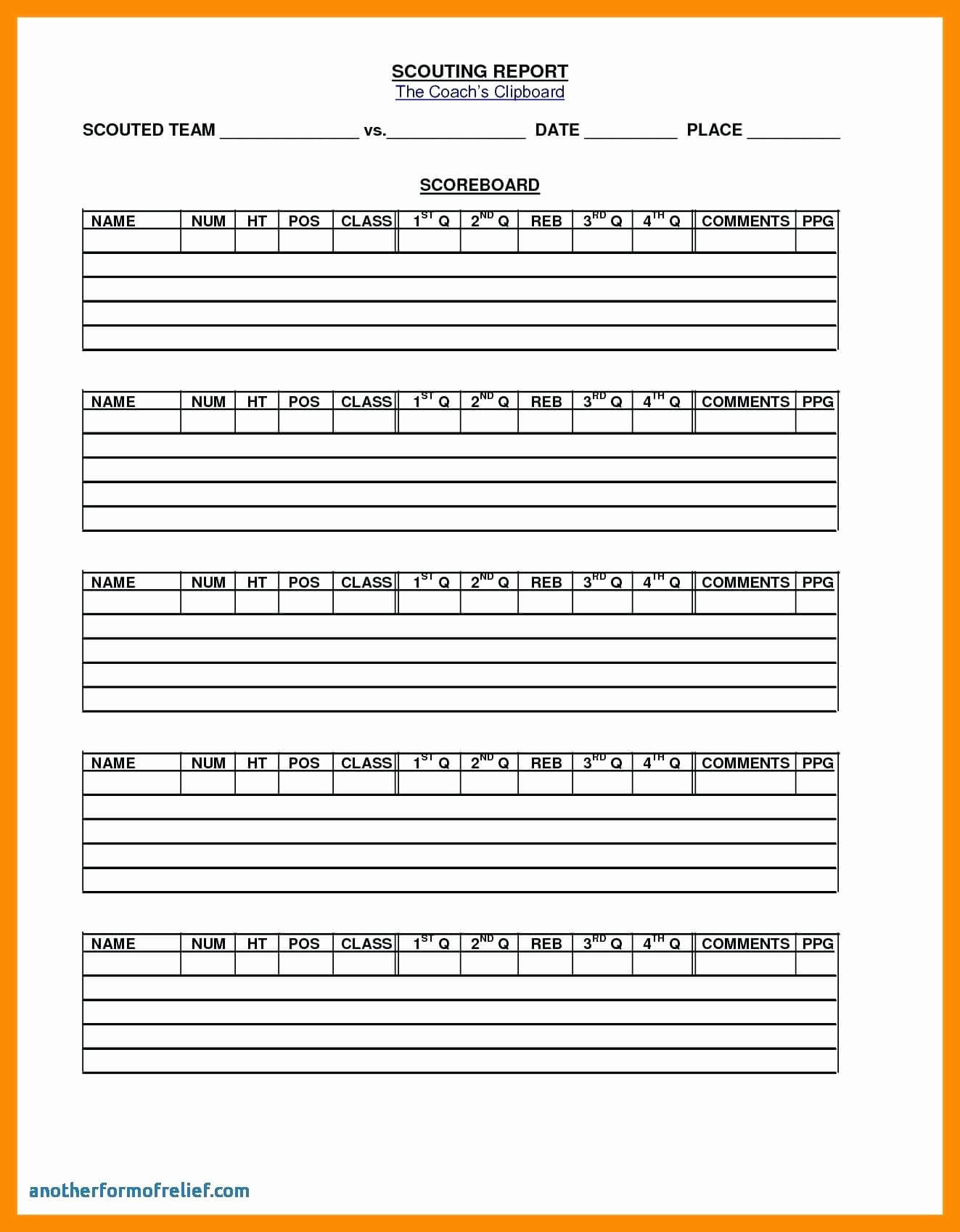 Free Baseball Stats Spreadsheet Excel Stat Sheet Blank In Blank Football Depth Chart Template