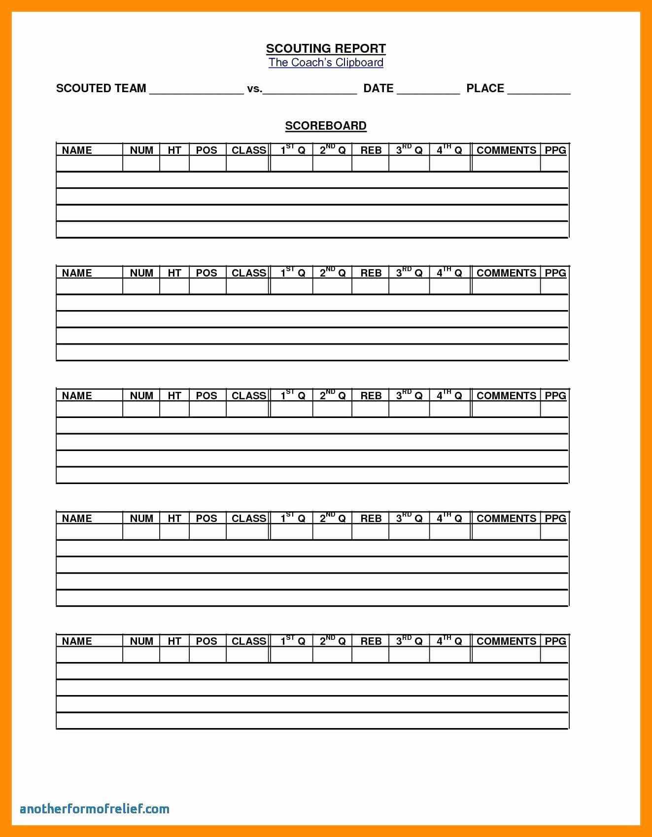 Free Baseball Stats Spreadsheet Excel Stat Sheet Blank In Scouting Report Basketball Template