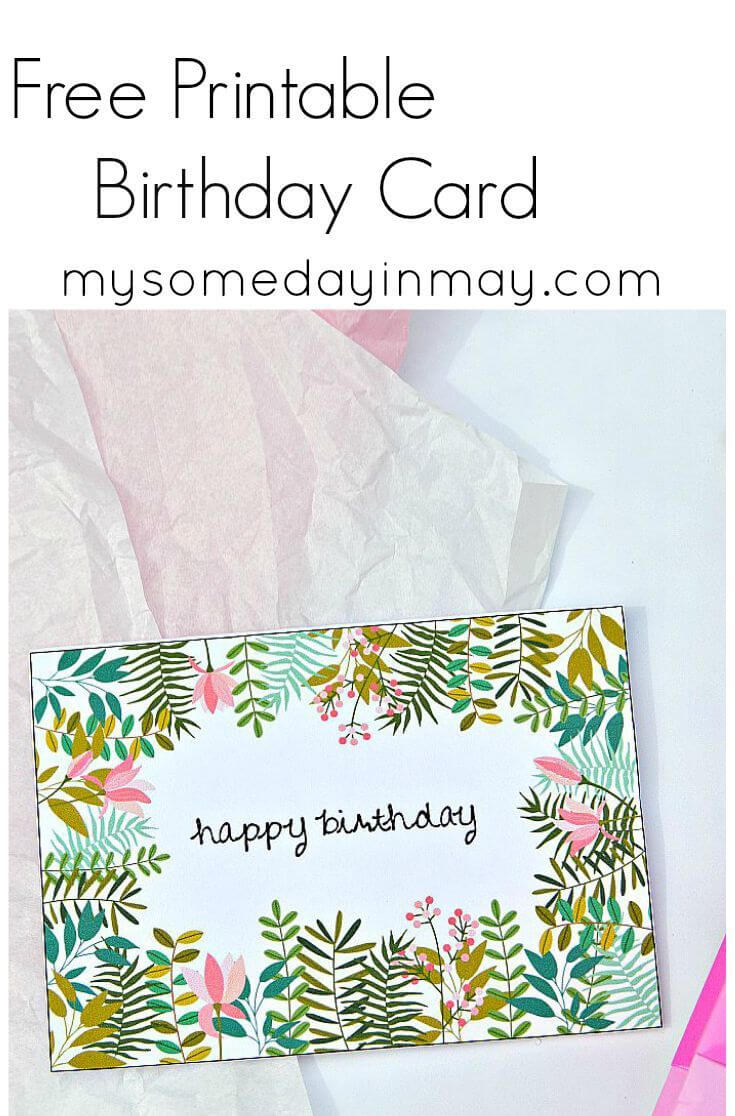 Free Birthday Card | Free Birthday Card, Printable Cards Regarding Foldable Birthday Card Template