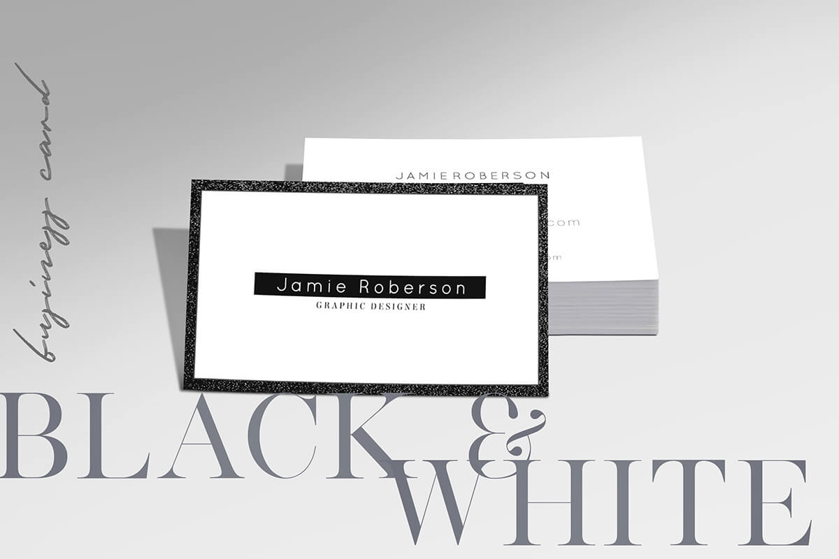 Free Black And White Business Card Psd Template – Creativetacos With Black And White Business Cards Templates Free