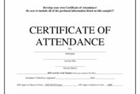 Free Blank Certificate Templates | Blank Certificate with regard to Attendance Certificate Template Word