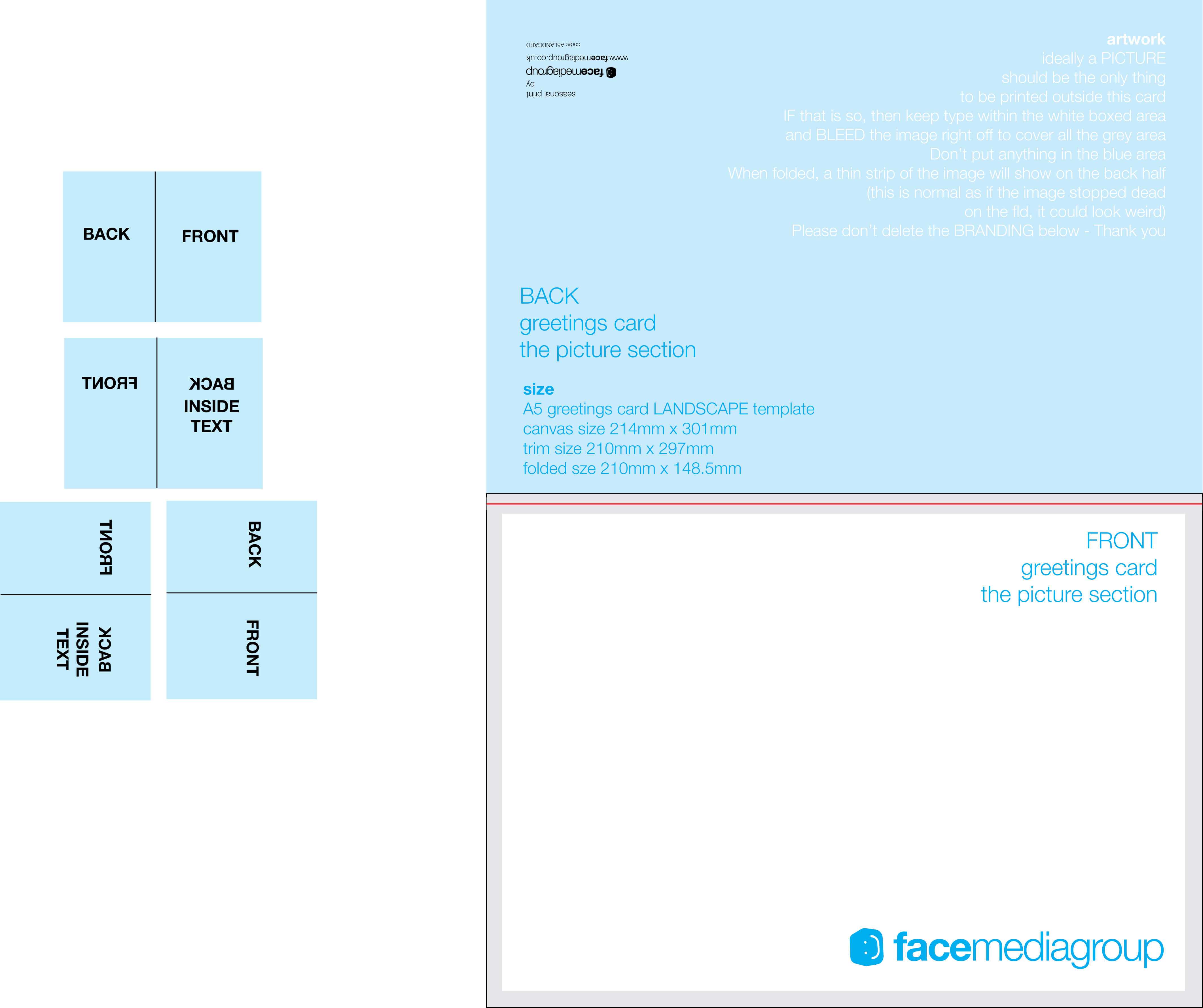 Free Blank Greetings Card Artwork Templates For Download Regarding Card Folding Templates Free