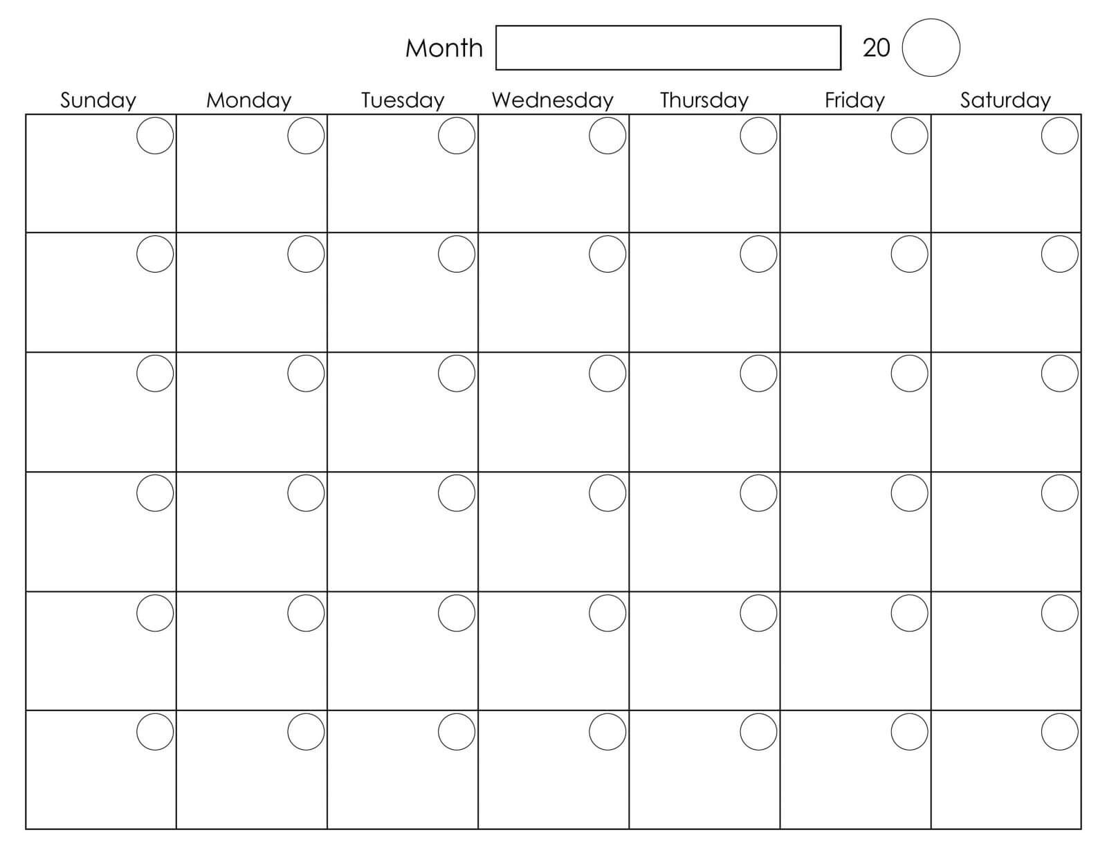 Free Blank Printable Calendar 2019 With Holidays Template With Regard To Blank One Month Calendar Template