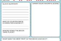 Free Book Report Printable - Great For Lower Primary Grades regarding Quick Book Reports Templates