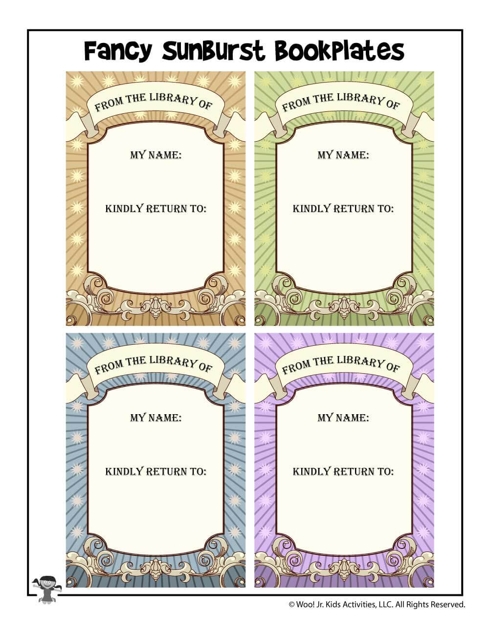 Free Bookplates To Print | Woo! Jr. Kids Activities Inside Bookplate Templates For Word