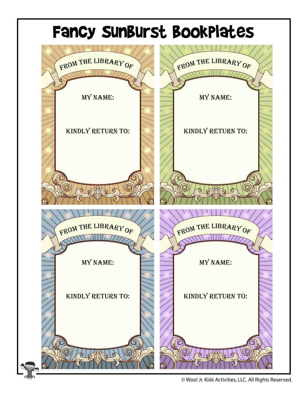 Free Bookplates To Print | Woo! Jr. Kids Activities Inside Bookplate Templates For Word