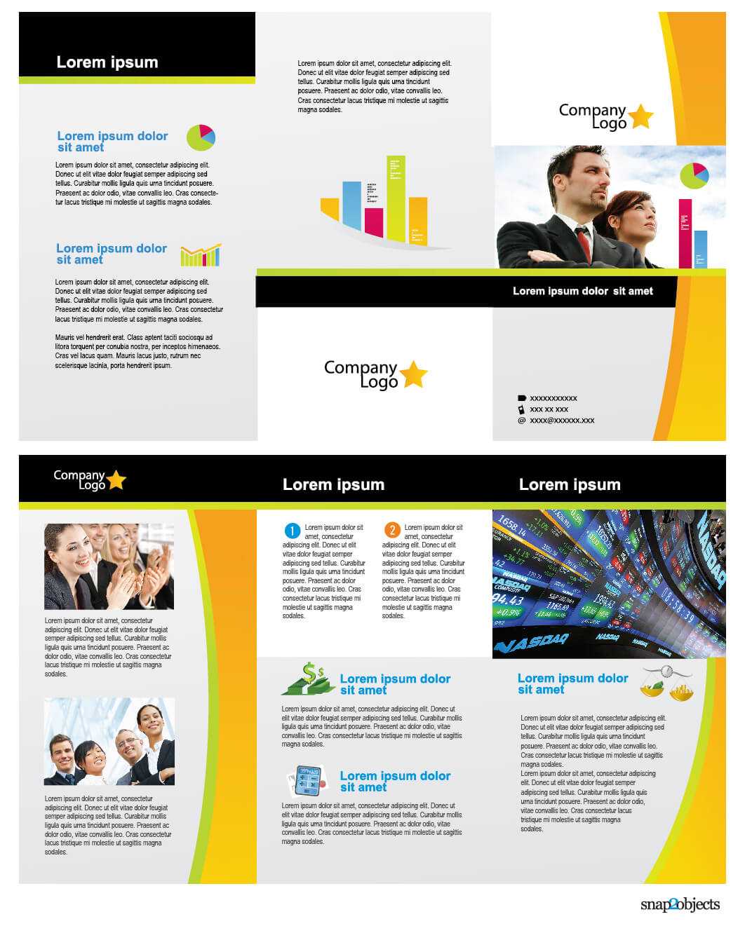 Free Business Vector Brochure Template In Illustrator – With Regard To Free Illustrator Brochure Templates Download