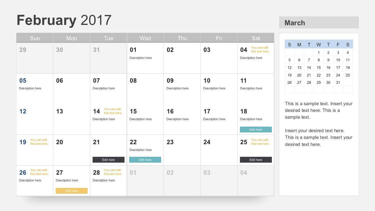 Free Calendar 2017 Template In Microsoft Powerpoint Calendar Template