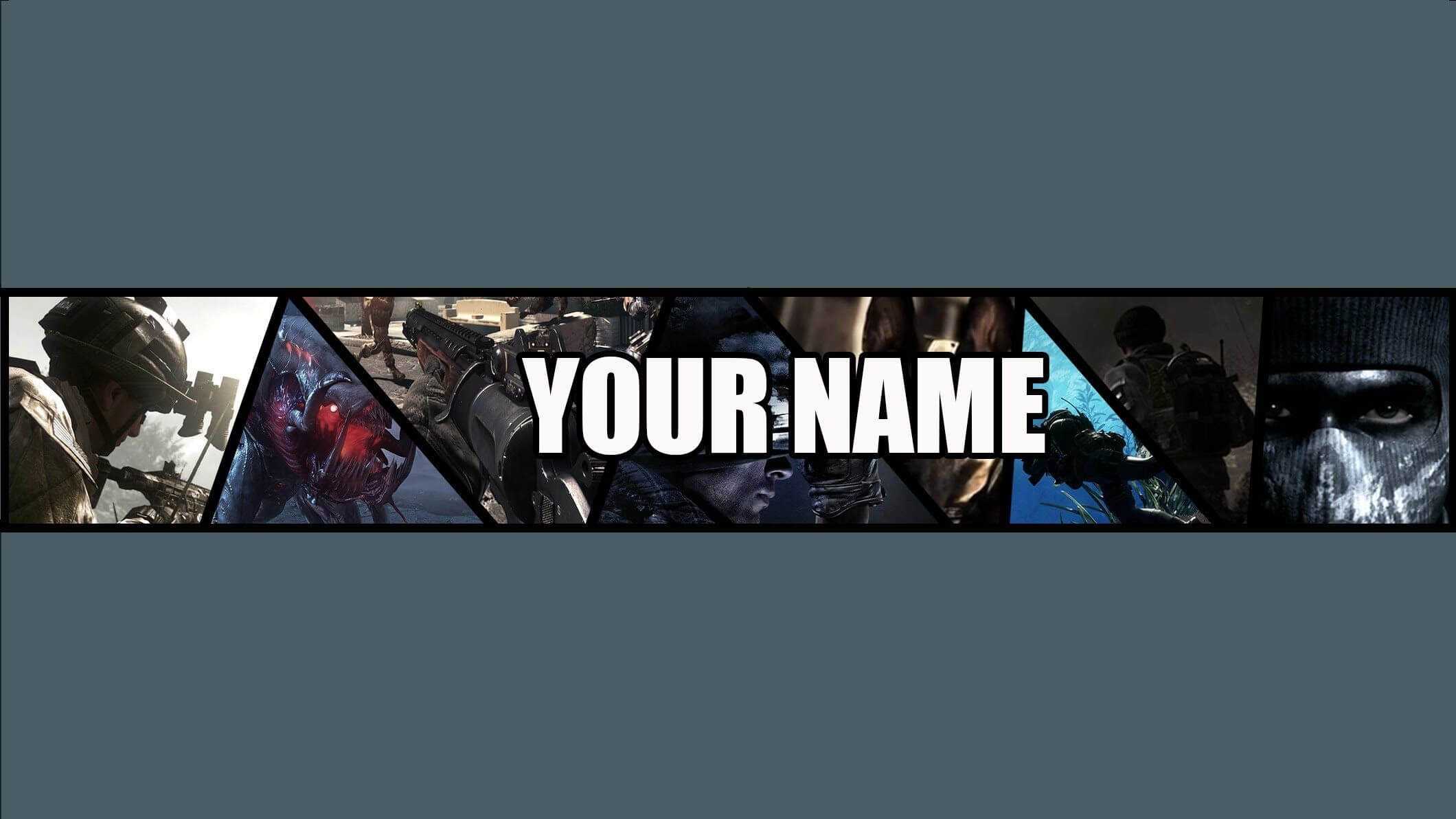 Free Call Of Duty: Ghosts Youtube Banner Template (By Me Regarding Yt Banner Template