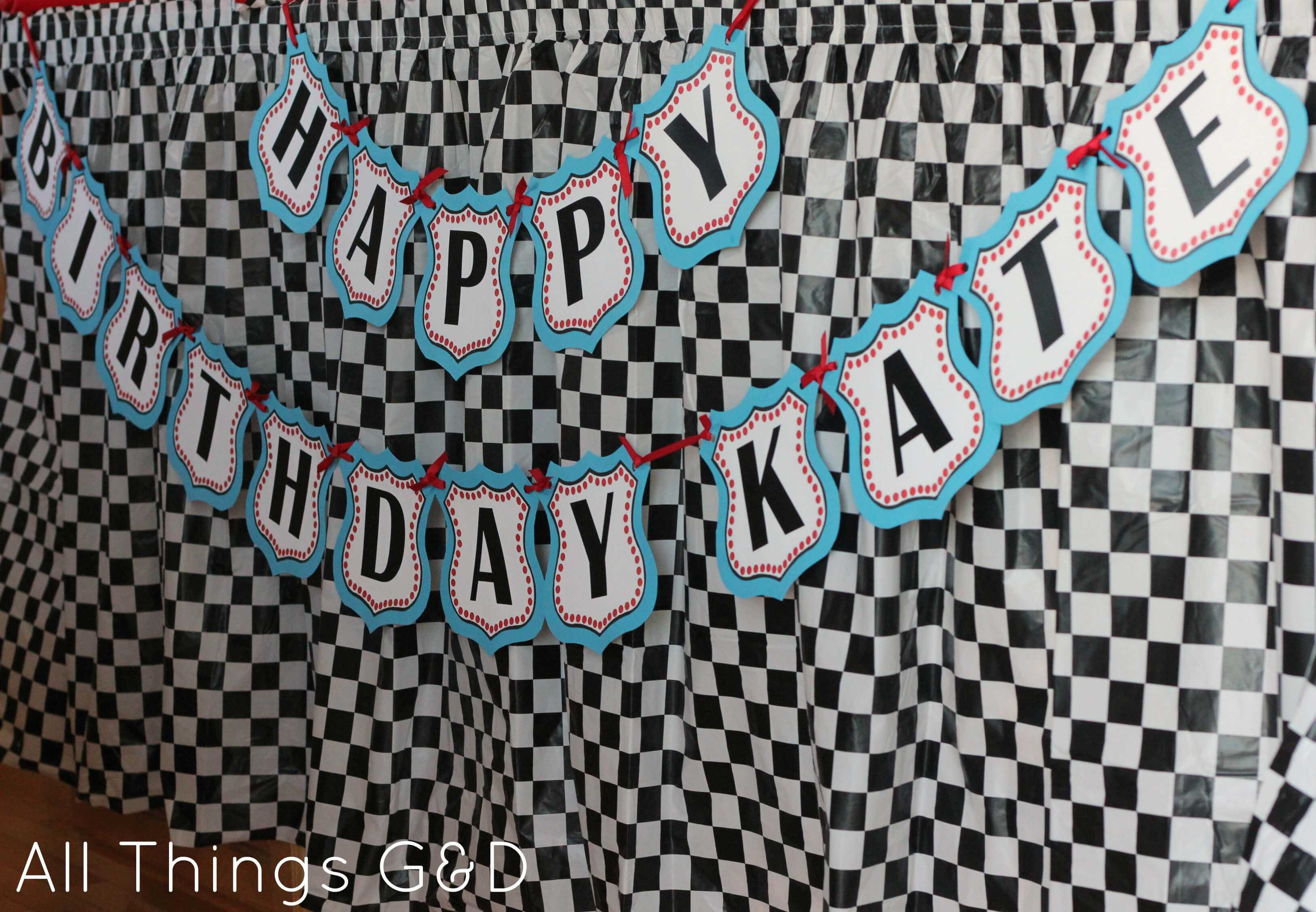 Free Cars Birthday Party Printables Regarding Cars Birthday Banner Template