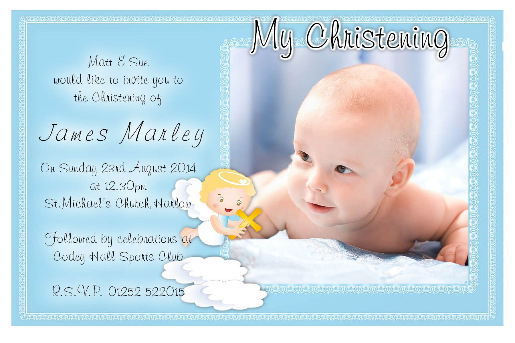 Free Christening Invitation Template Download | Baptism With Baptism Invitation Card Template