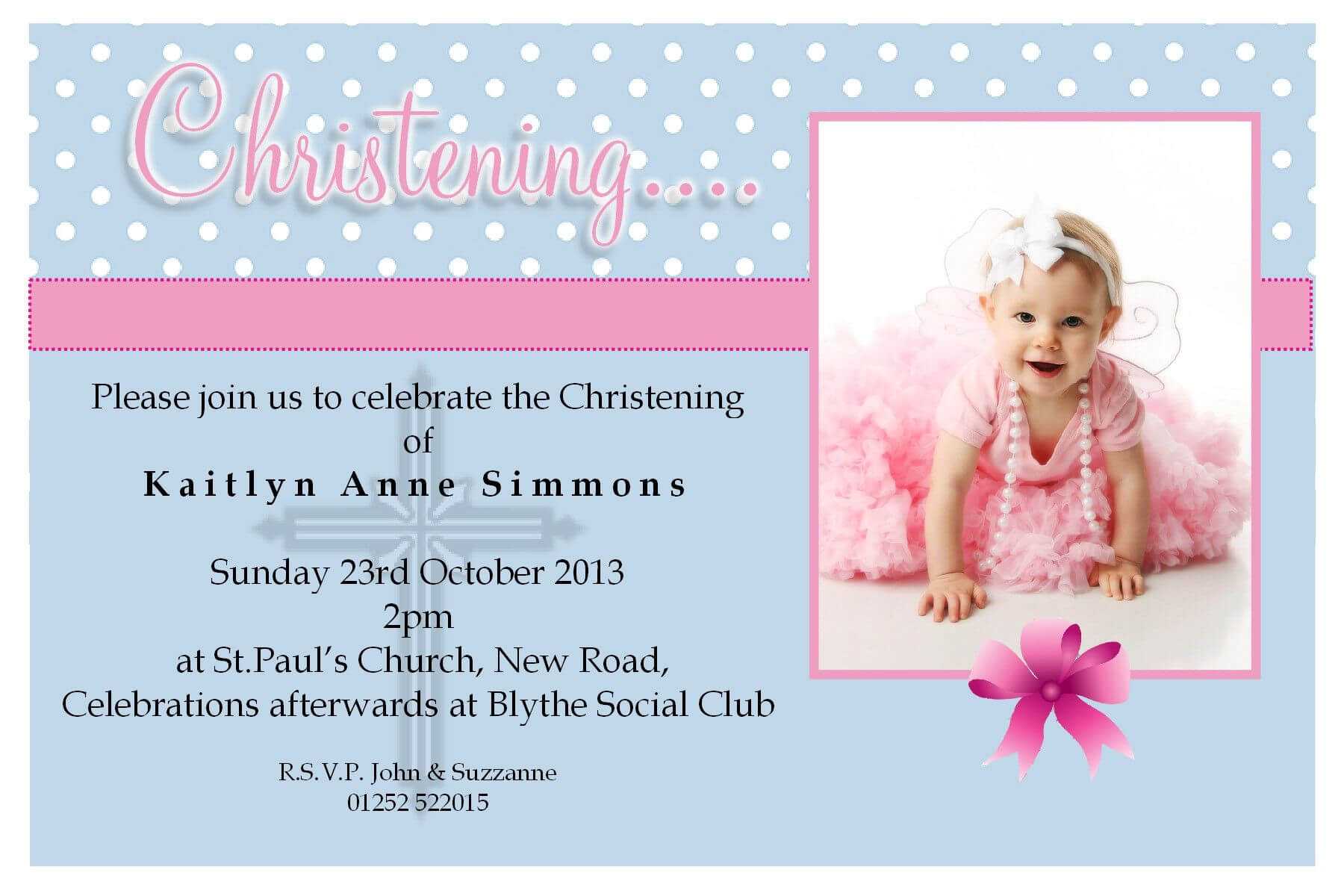 Free Christening Invitation Templates Photoshop | Baptism Within Free Christening Invitation Cards Templates