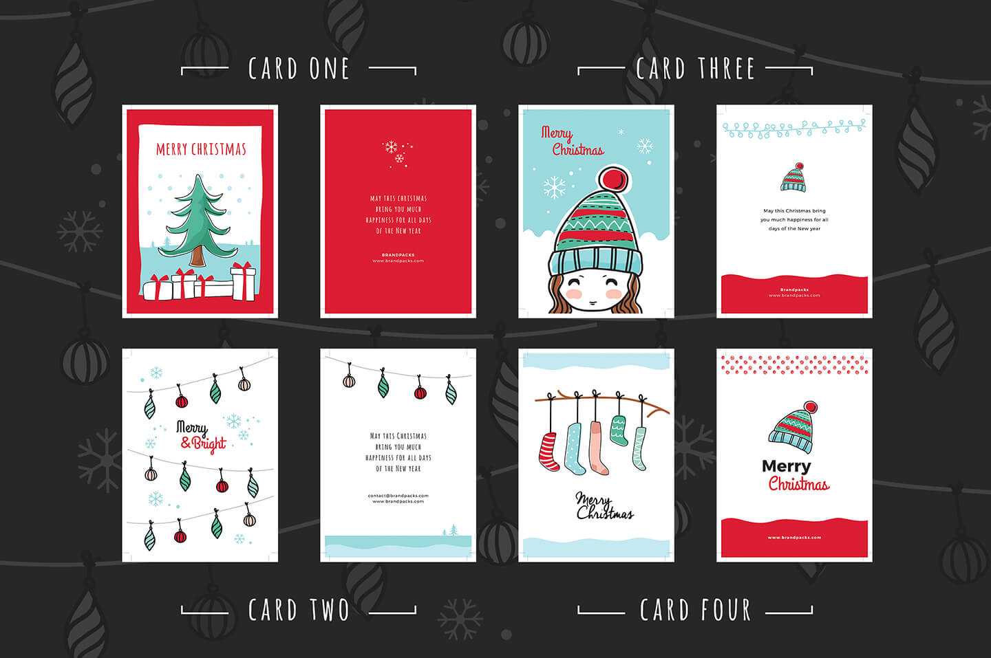 Free Christmas Card Templates For Photoshop & Illustrator In Free Christmas Card Templates For Photoshop