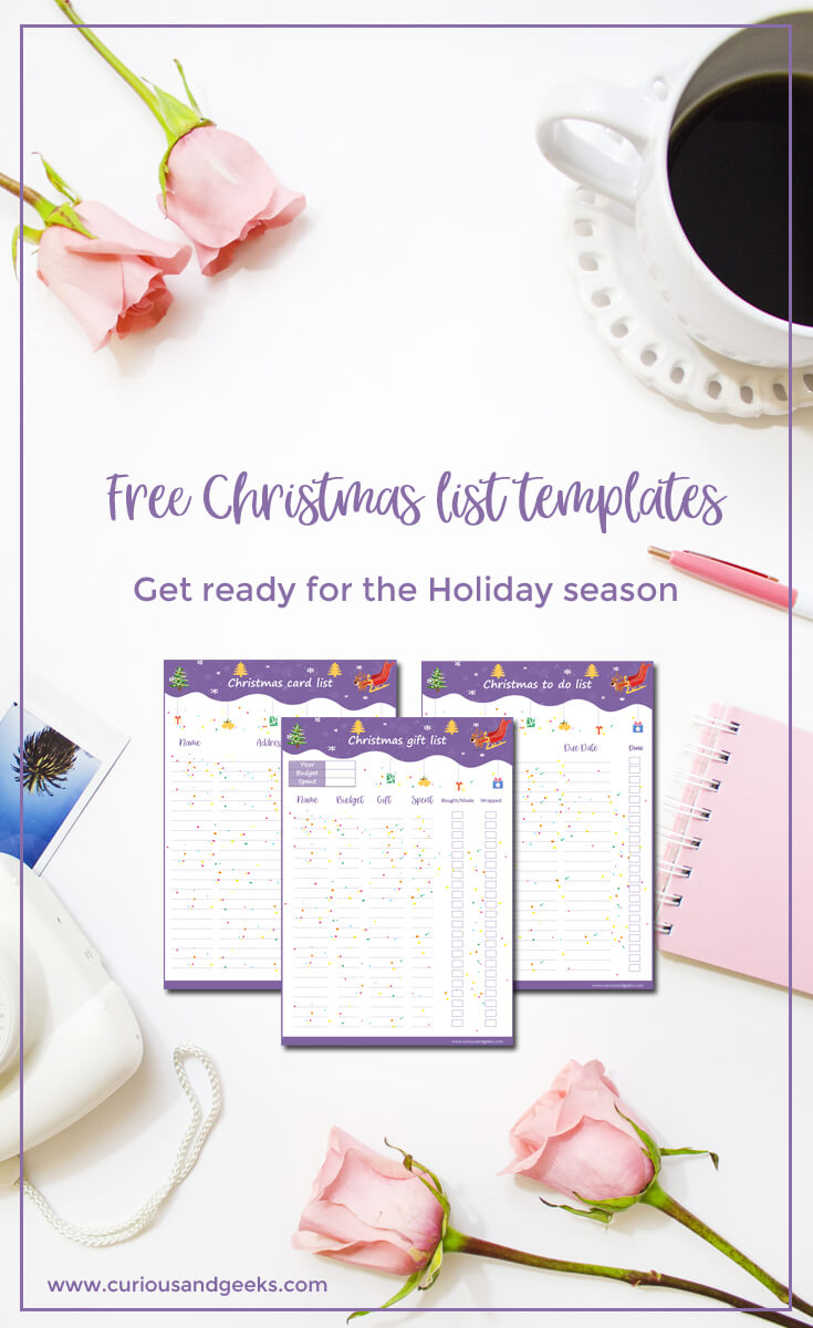 Free Christmas List Templates + An Excel Version – Curious With Regard To Christmas Card List Template