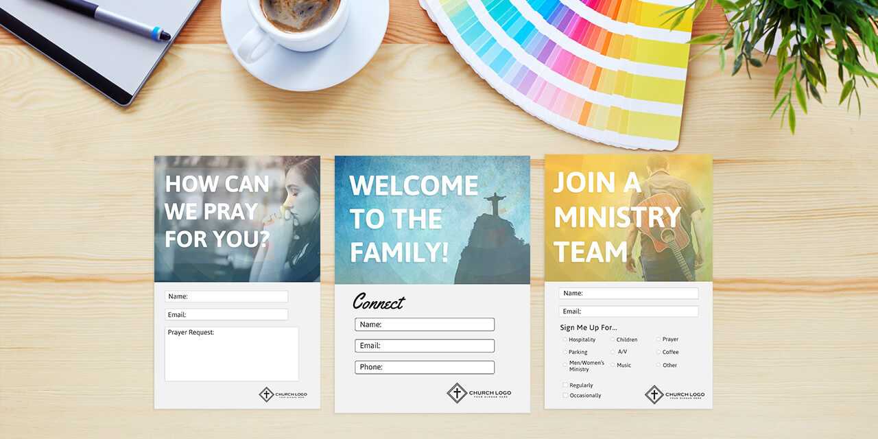 Free Church Connection Cards – Beautiful Psd Templates Within Church Visitor Card Template Word