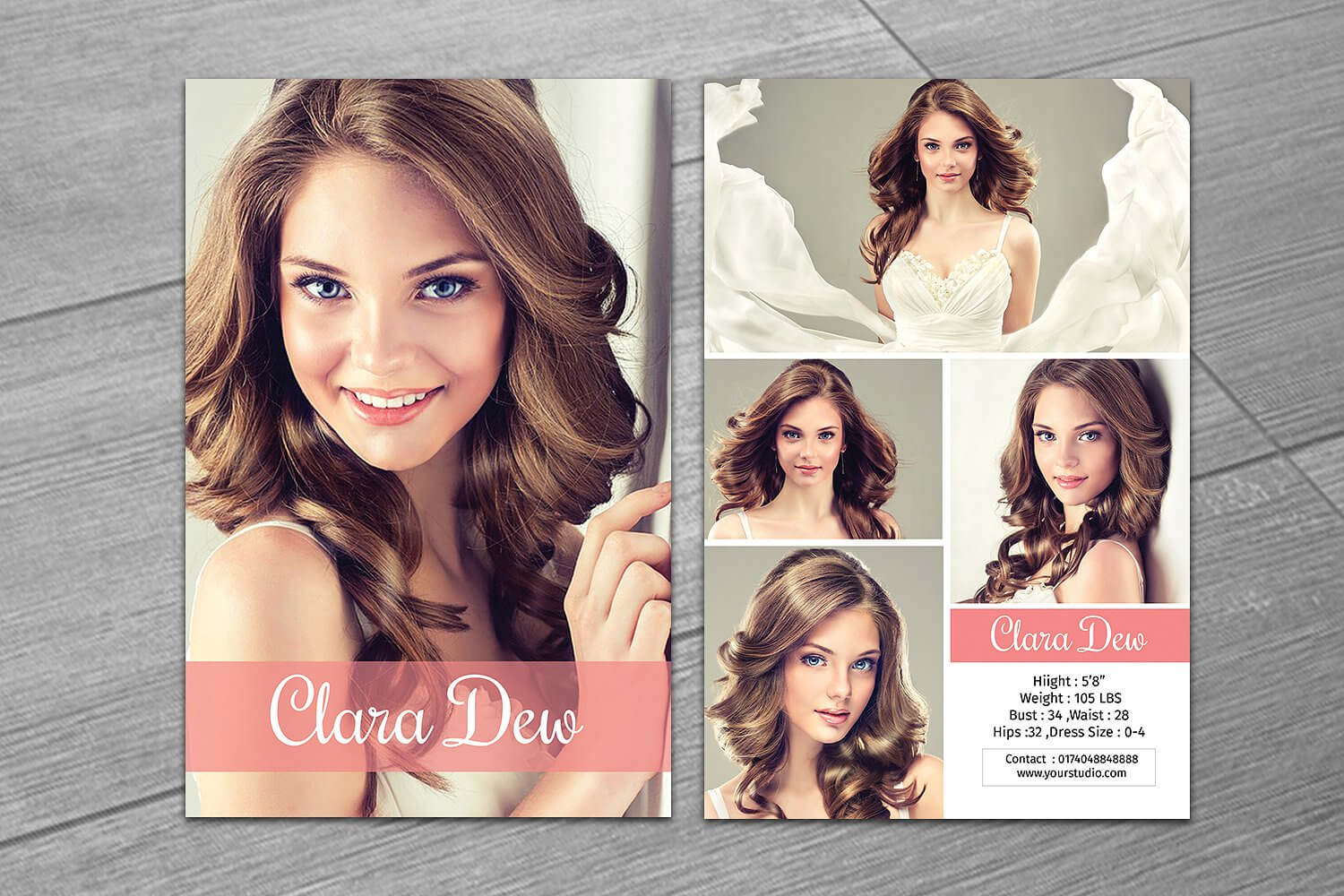 Free Comp Card Template Brochure Templates Photoshop Intended For Download Comp Card Template