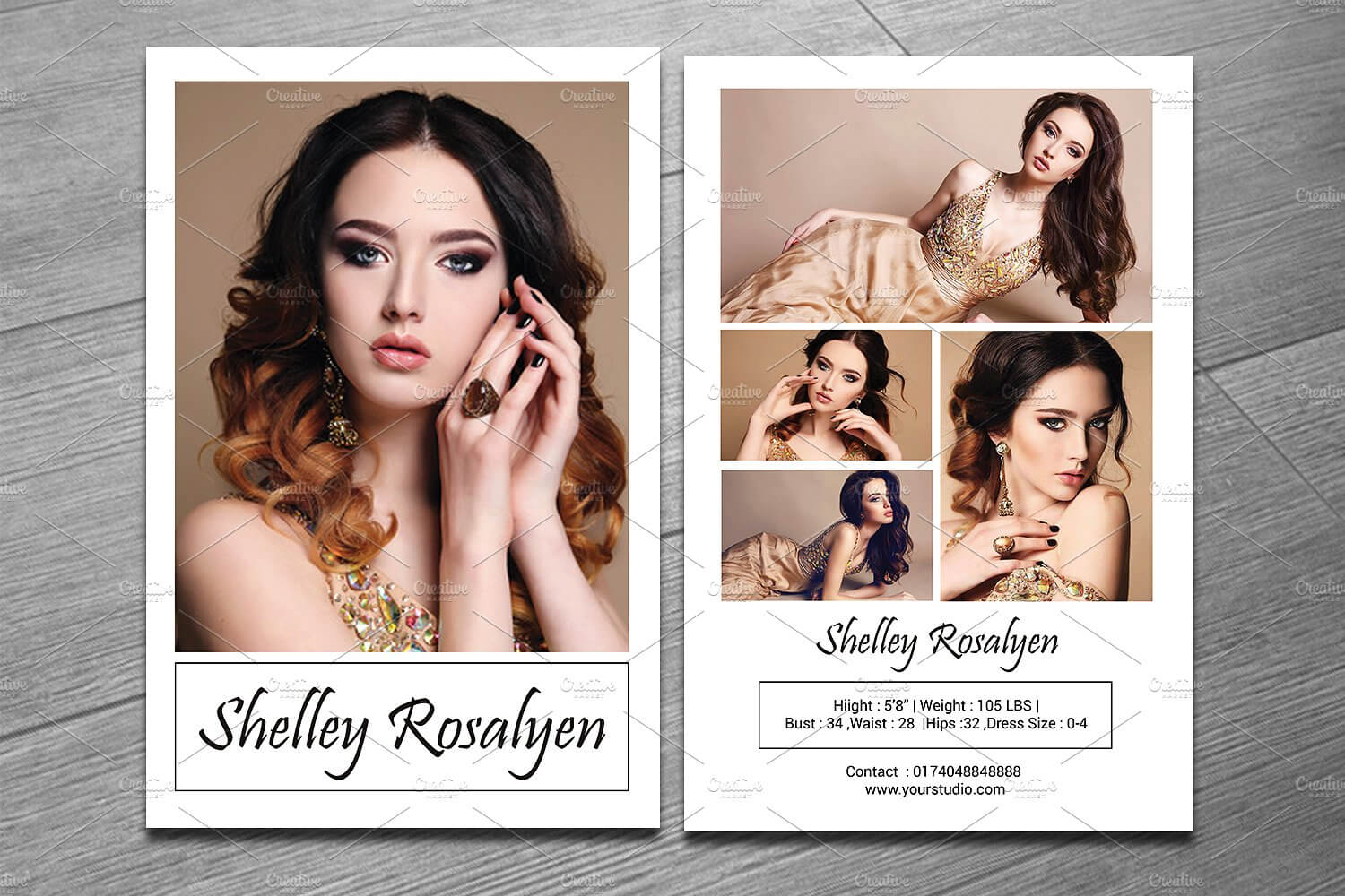 Free Comp Card Template Photoshop Online Model Brochure Throughout Download Comp Card Template
