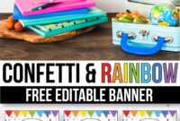 Free Confetti Banner For The Classroom - Confetti Classroom regarding Classroom Banner Template