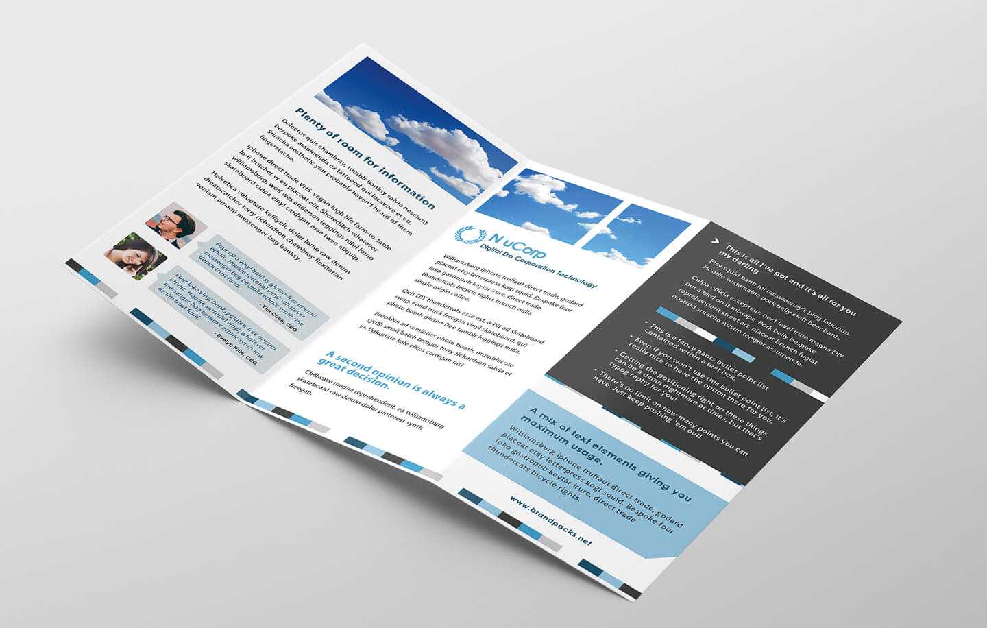 Free Corporate Trifold Brochure Template In Psd, Ai & Vector Intended For Fancy Brochure Templates