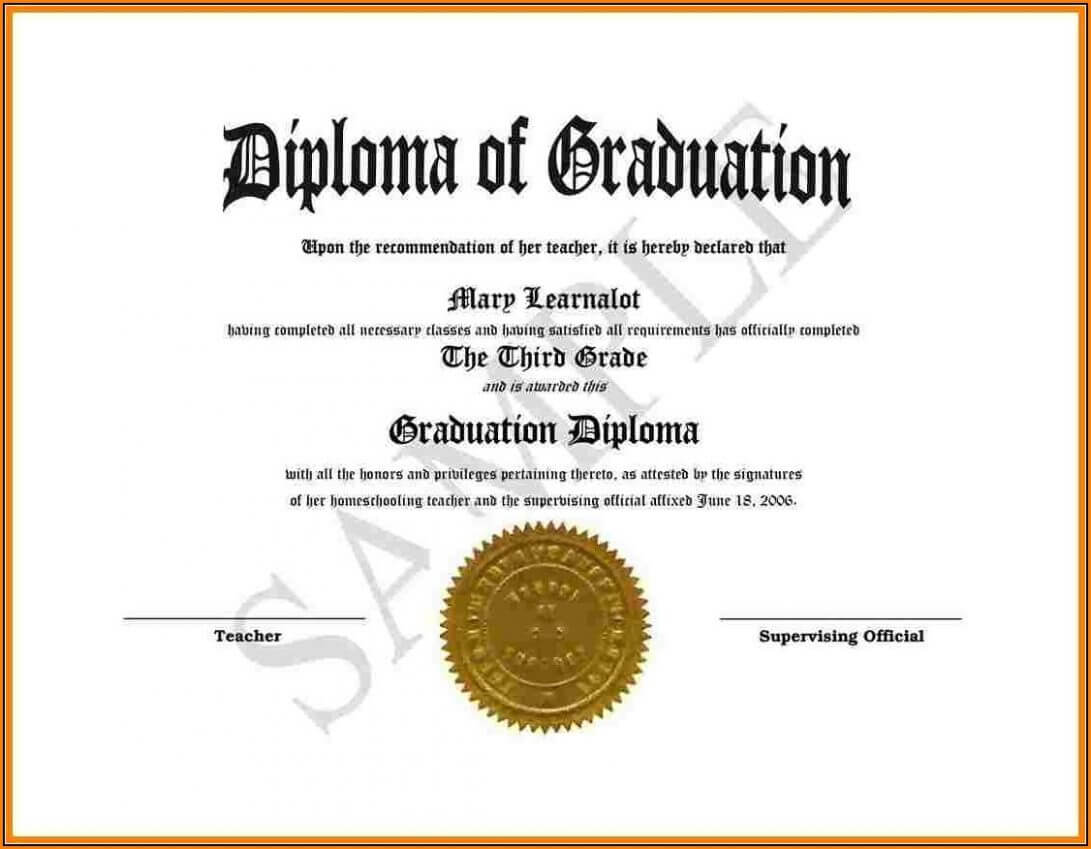 Free Diploma Templates Printable Certificates Pre Sample Of With Regard To College Graduation Certificate Template