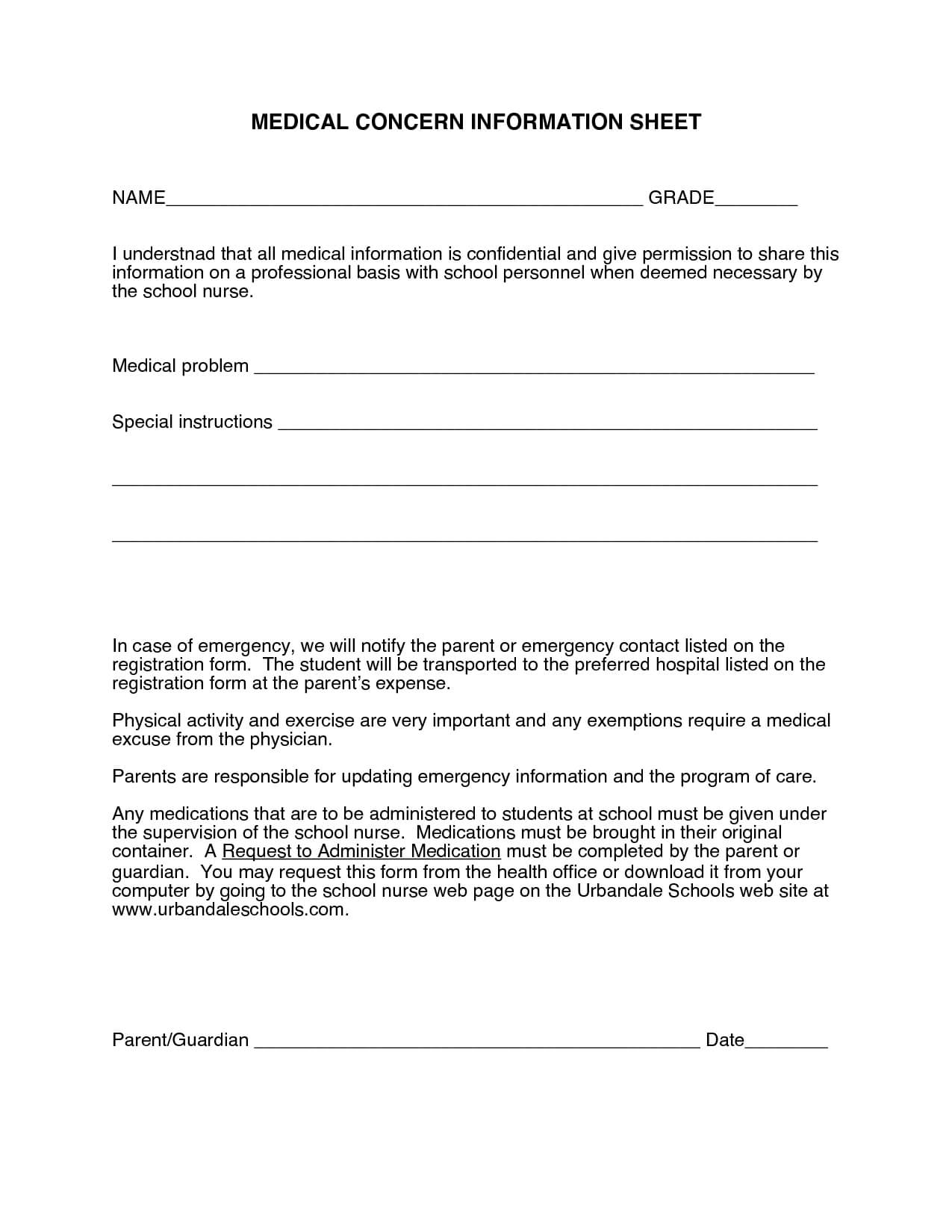 Free Doctors Note Template | Free Medical Excuse Forms – Pdf In Medical Report Template Free Downloads