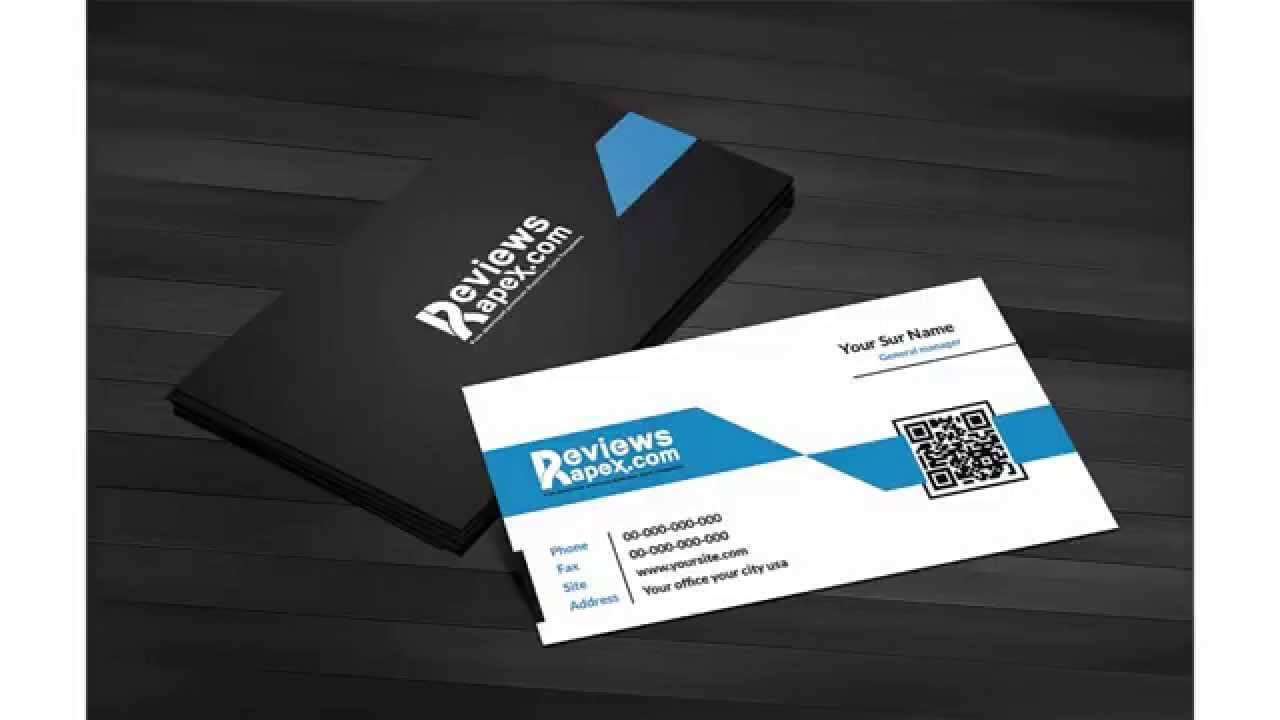 Free Download Black & Blue Corporate Business Card Template With Qr Code Throughout Qr Code Business Card Template