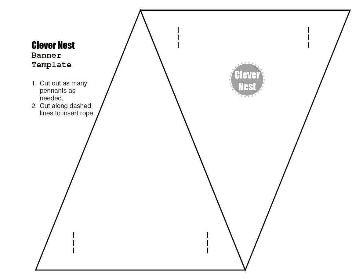 Free Downloadable Bunting Template. Yer Welcome :) | Free Intended For College Banner Template