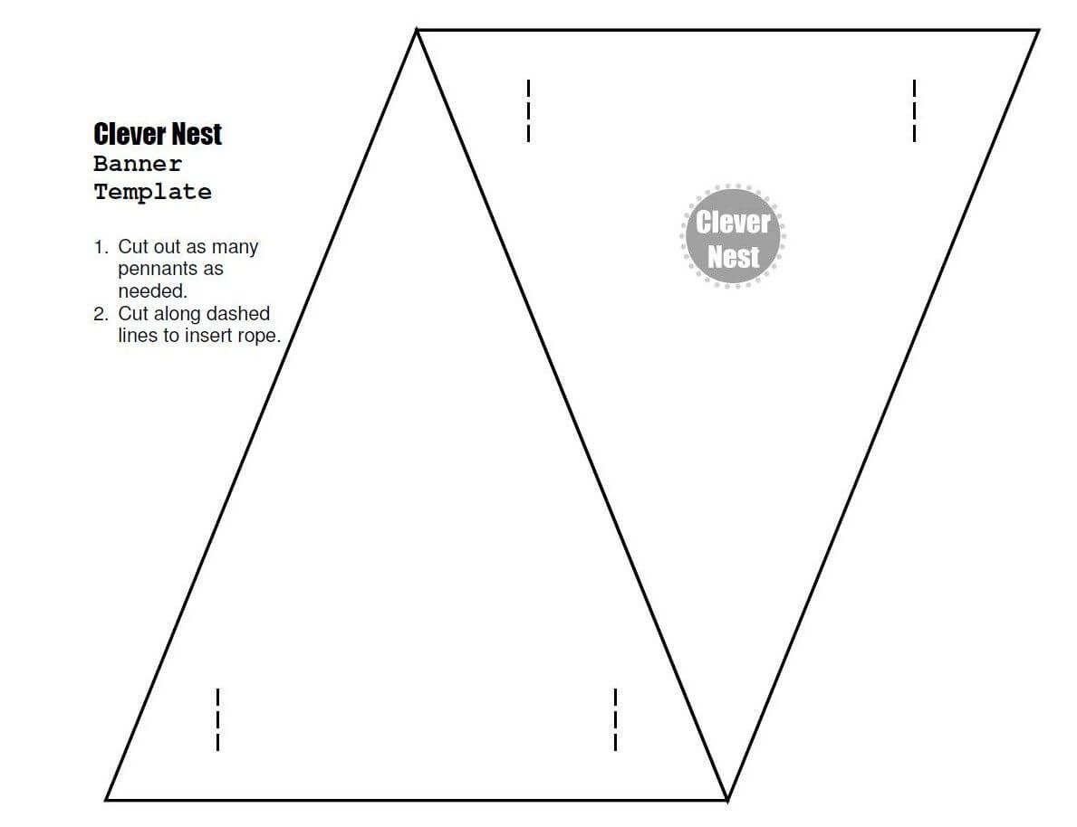 Free Downloadable Bunting Template. Yer Welcome :) | Free Pertaining To Triangle Banner Template Free