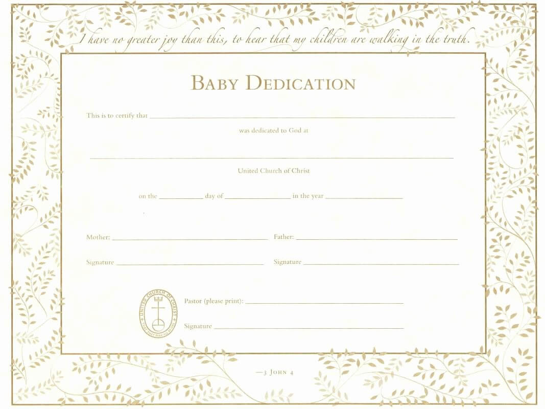 Free Editable Baby Dedication Certificates Unique Baby Throughout Baby Dedication Certificate Template