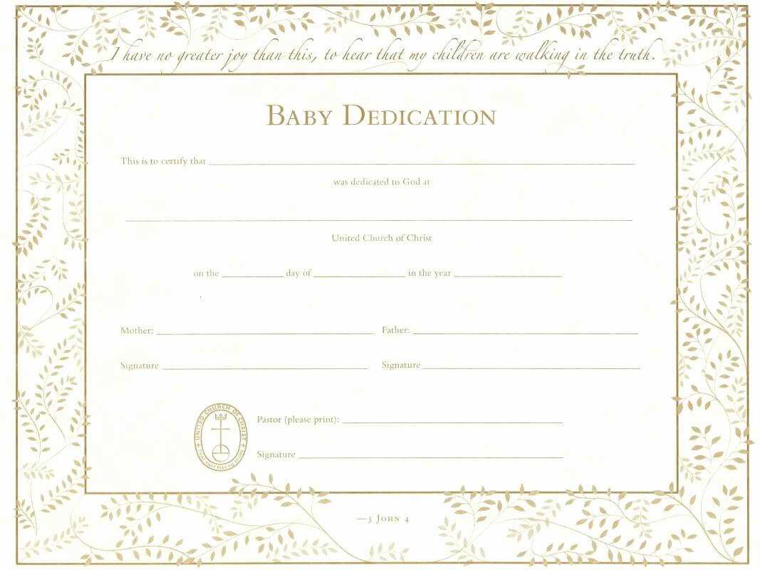 Free Editable Baby Dedication Certificates Unique Baby With Regard To Baby Christening Certificate Template