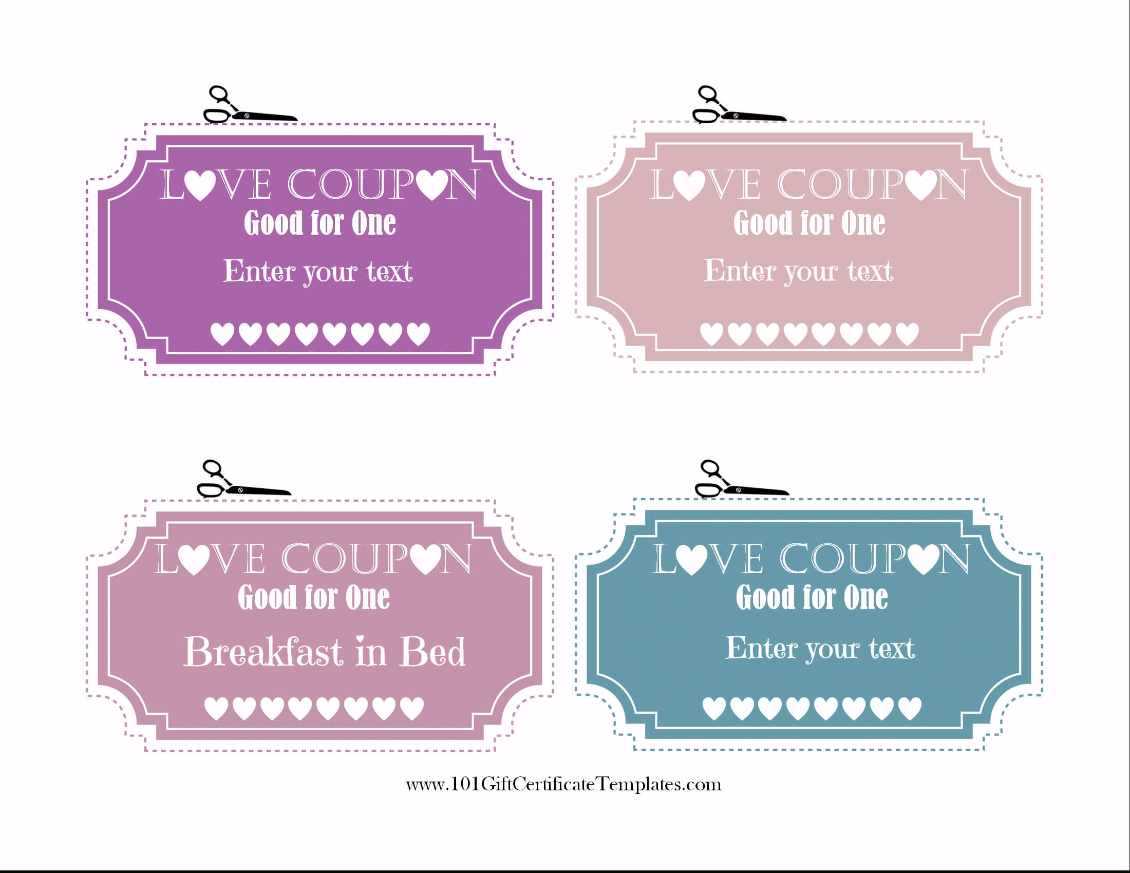 Free Editable Love Coupons For Him Or Her With Love Coupon Template For Word