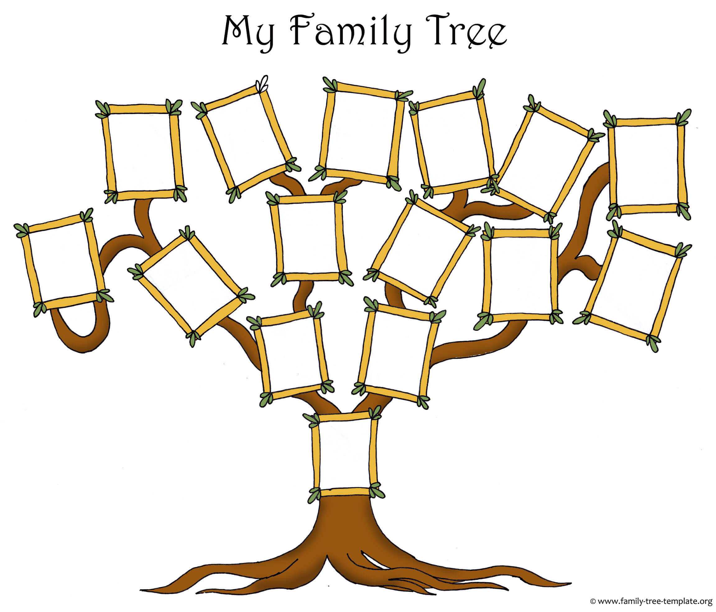 Free Family Tree Template Designs For Making Ancestry Charts Regarding Fill In The Blank Family Tree Template