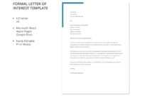 Free Formal Letter Of Interest | Letter Of Interest Template intended for Letter Of Interest Template Microsoft Word