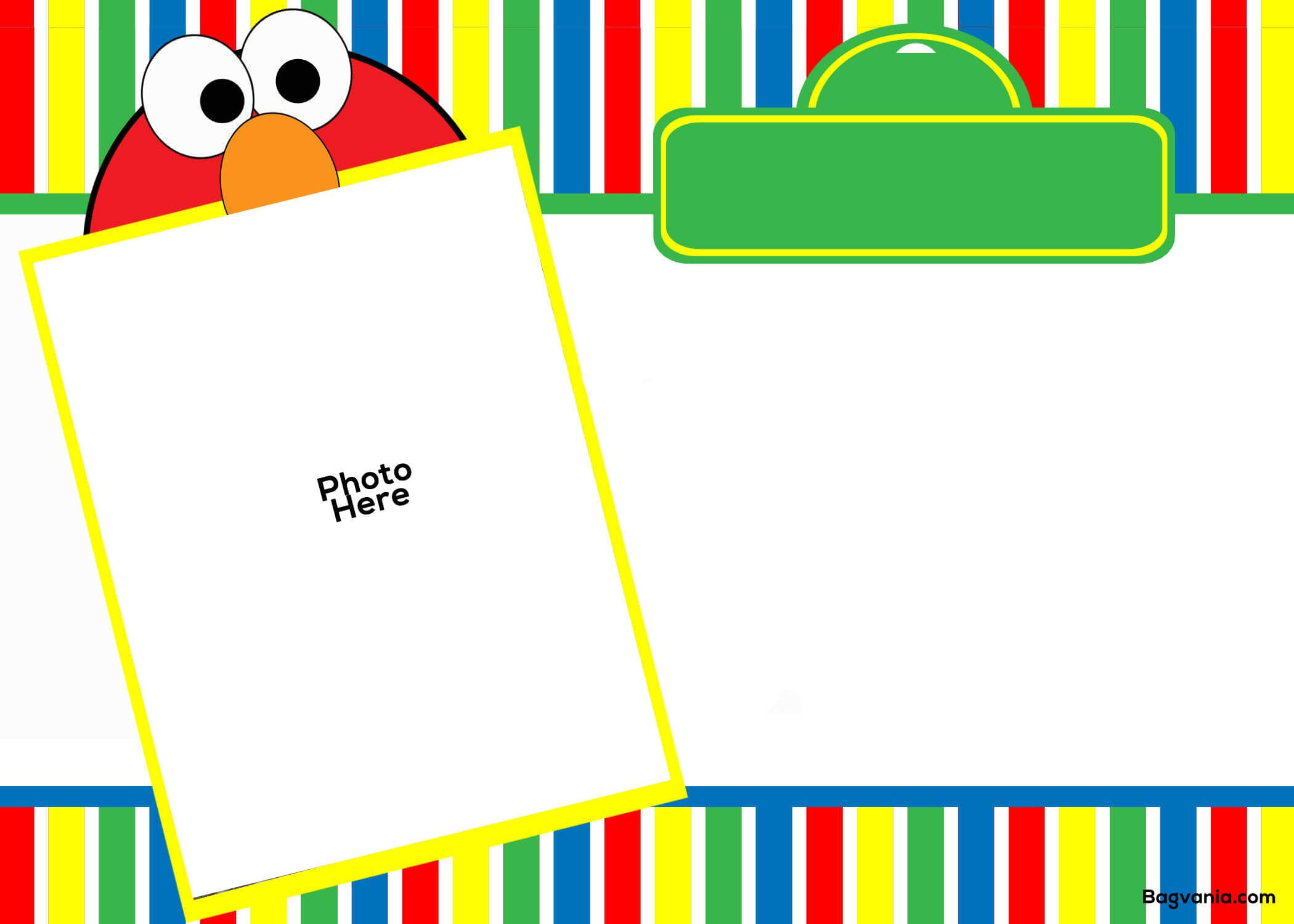 Free Free Printable Elmo Birthday Invitations | Bagvania In Elmo Birthday Card Template