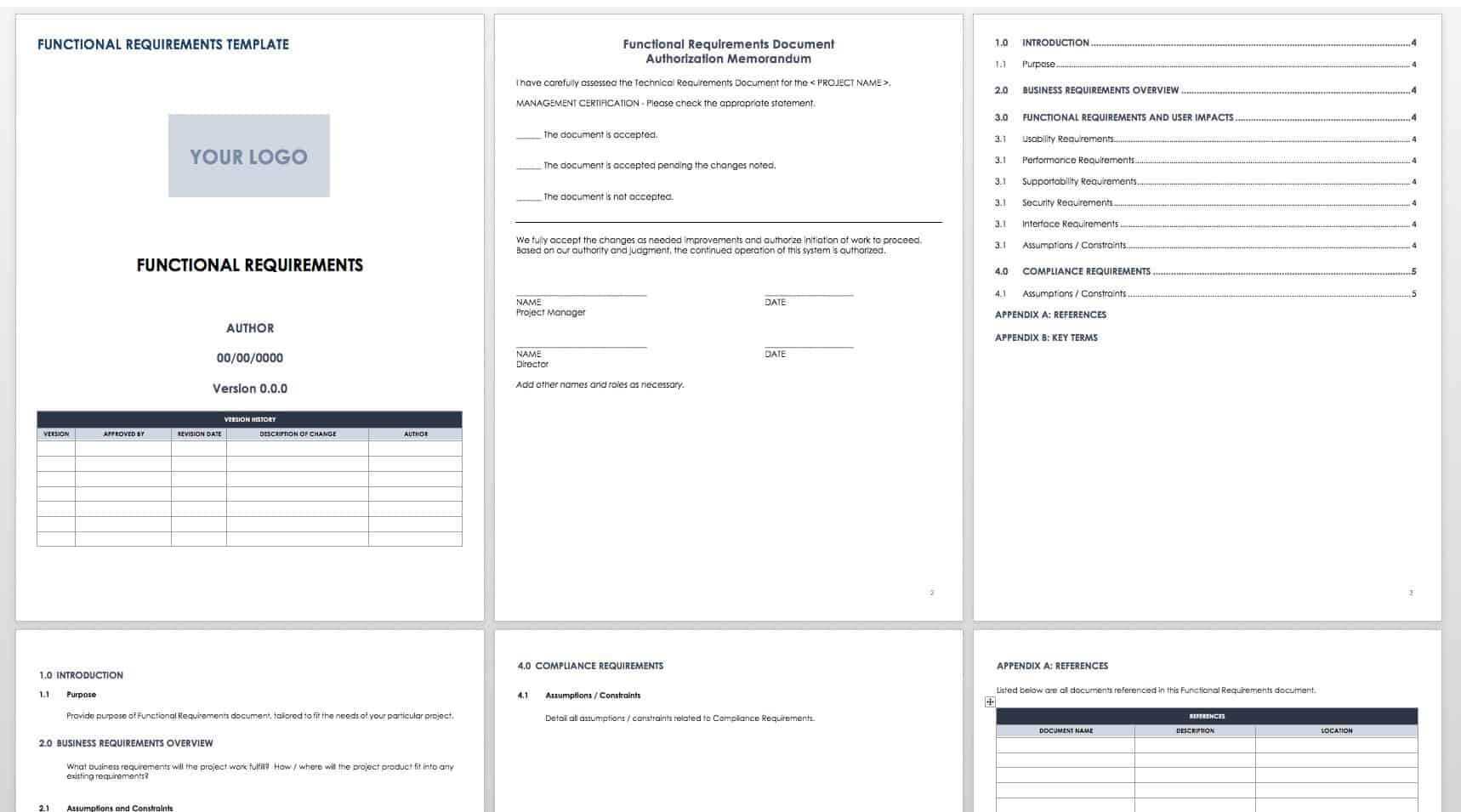 Free Functional Specification Templates | Smartsheet Inside Product Requirements Document Template Word