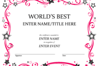 Free Funny Award Certificates Templates | Worlds Best Custom pertaining to Free Funny Certificate Templates For Word