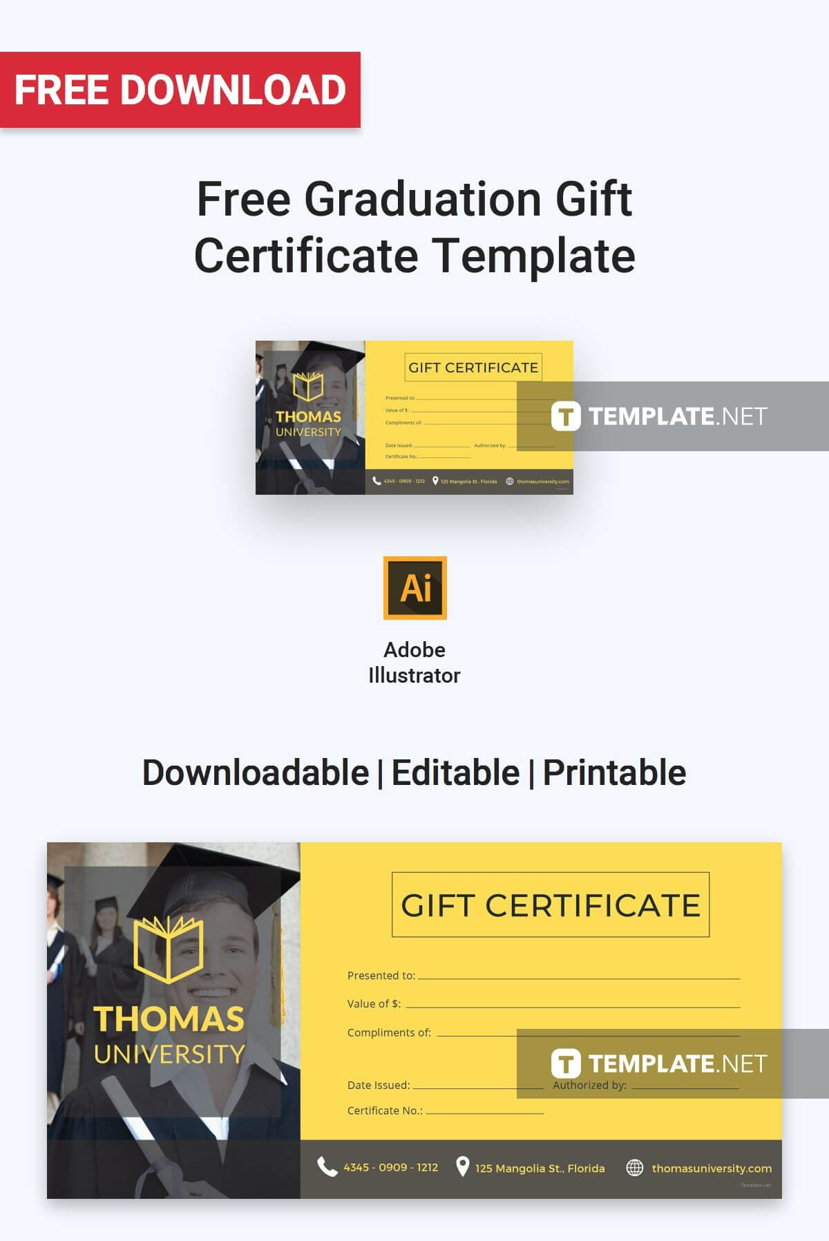 Free Graduation Gift Certificate | Certificate Templates For Graduation Gift Certificate Template Free