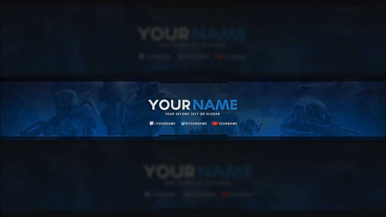 Free Halo Youtube Banner Template (Psd) Pertaining To Yt Banner Template