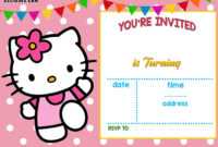 Free Hello Kitty Invitation Templates | Hello Kitty Birthday for Hello Kitty Birthday Card Template Free