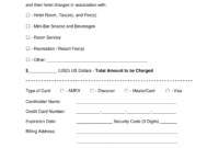 Free Hotel Credit Card Authorization Forms - Word | Pdf with Hotel Credit Card Authorization Form Template