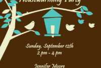 Free Housewarming Invitations Ideas | Little Bird Brown with Free Housewarming Invitation Card Template