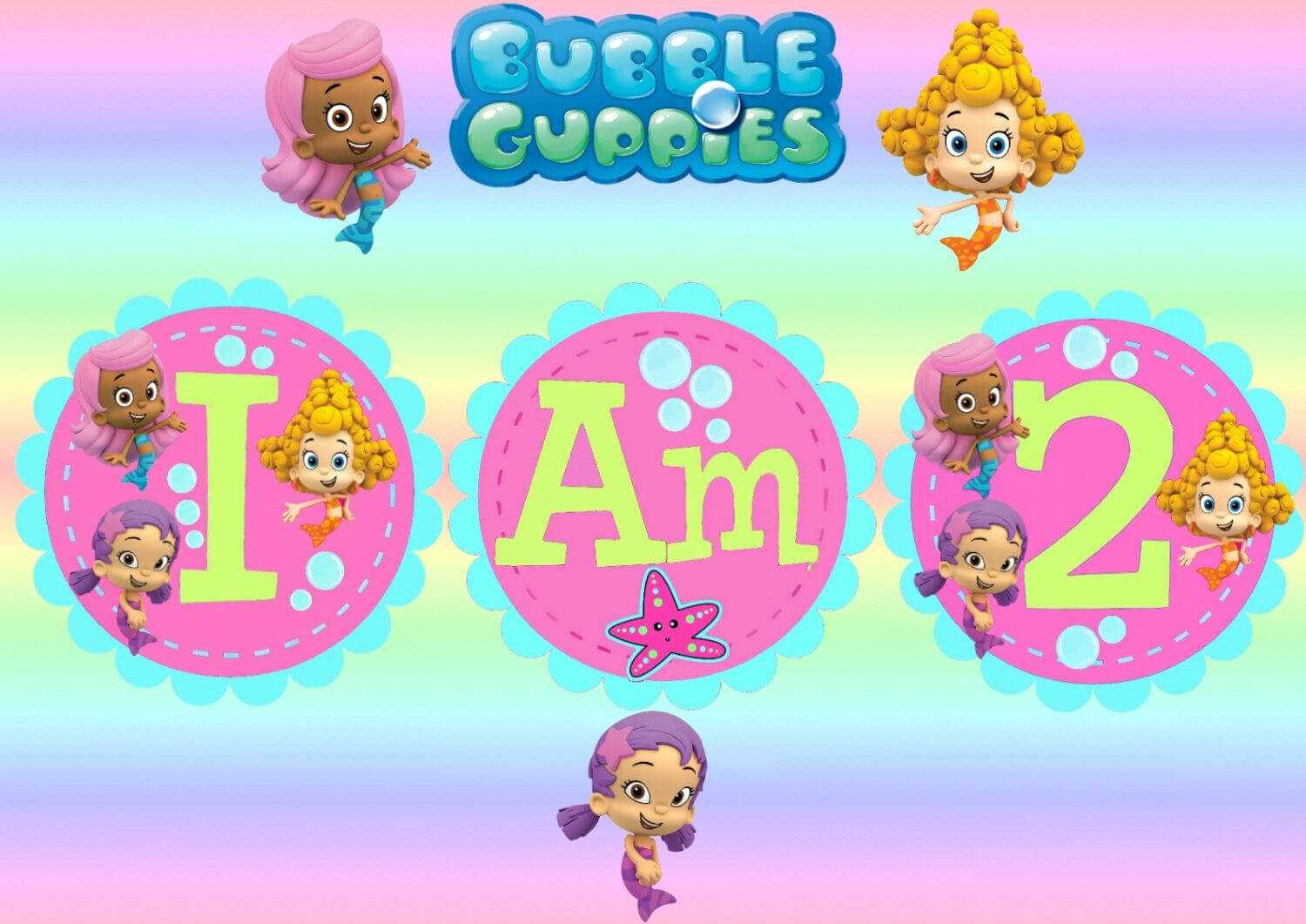 Free Invitations Template Bubble Guppies Invitations With Regard To Bubble Guppies Birthday Banner Template