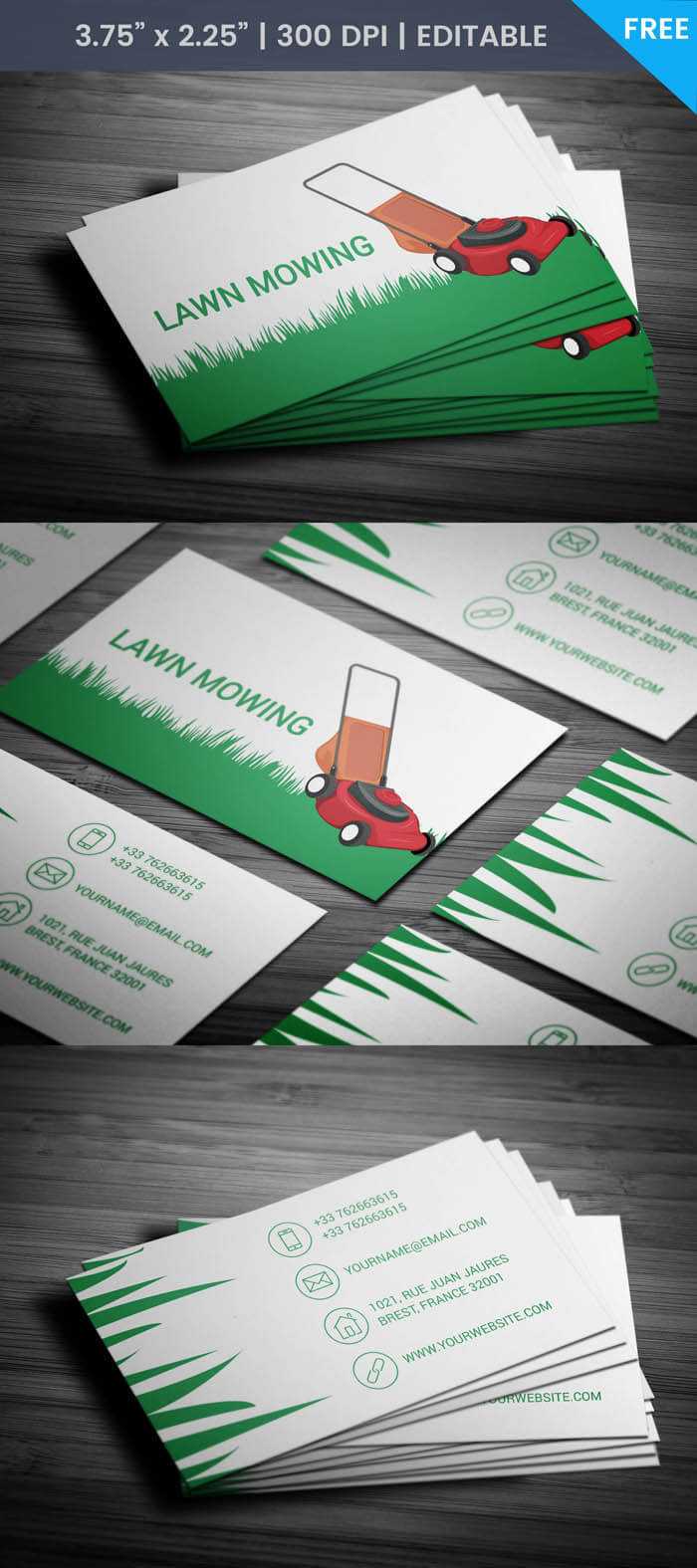 Free Lawn Care Business Card With Lawn Care Business Cards Templates Free