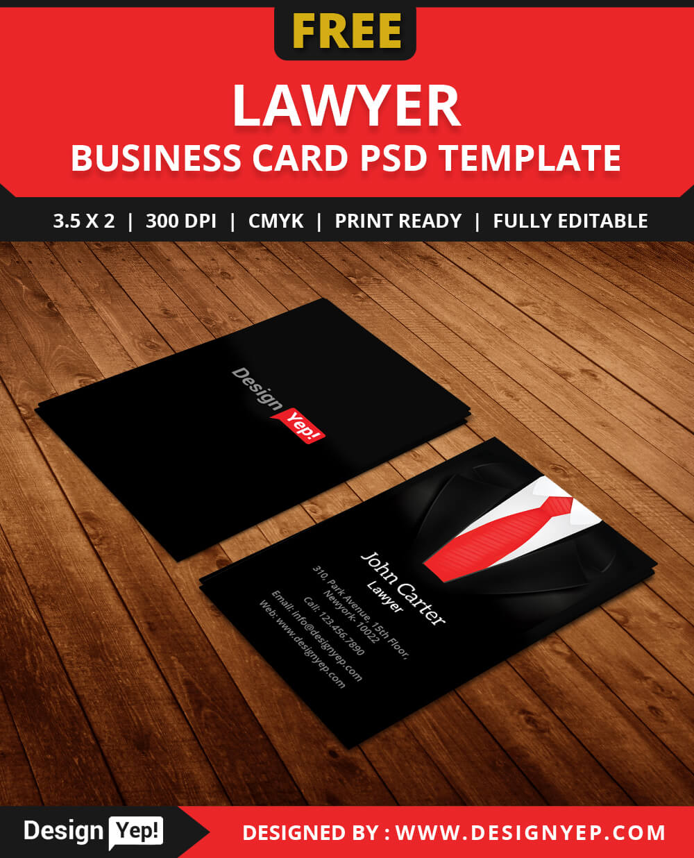 Free Lawyer Business Card Template Psd – Designyep Inside Name Card Design Template Psd