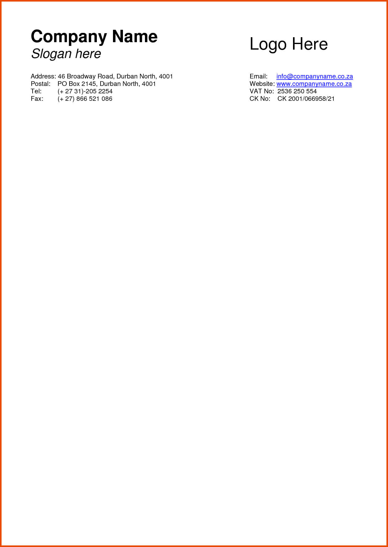 Free Letterhead Template Free Letterhead Template Free For Free Letterhead Templates For Microsoft Word