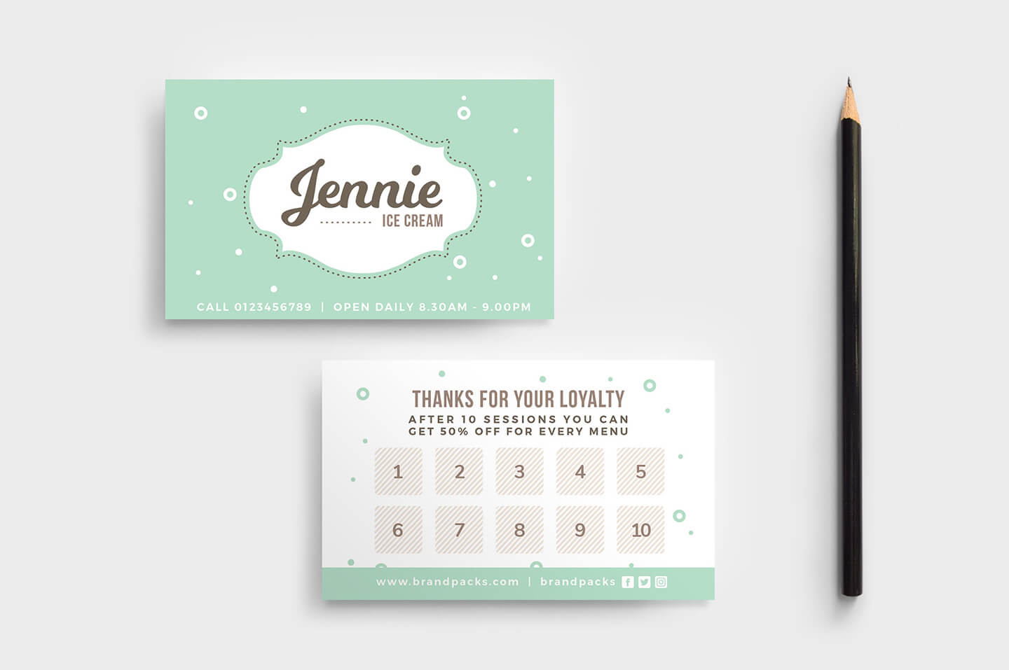 Free Loyalty Card Templates – Psd, Ai & Vector – Brandpacks With Business Punch Card Template Free