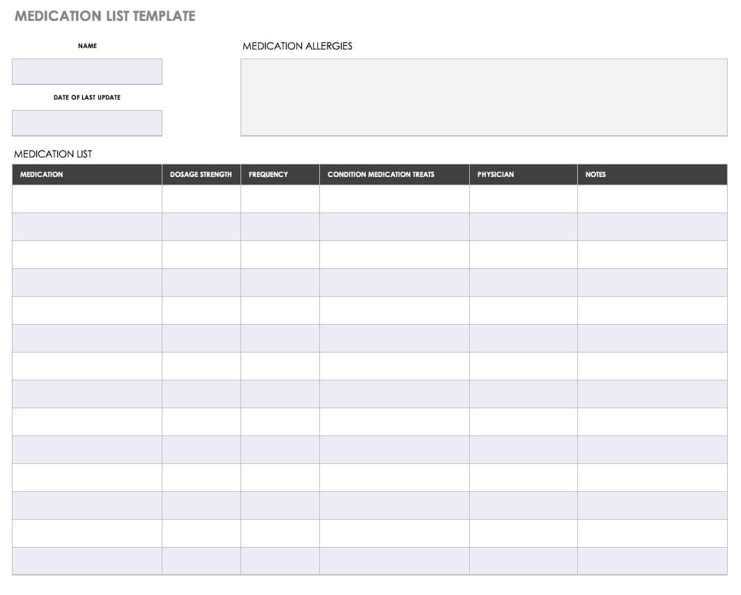 Free Medical Form Templates | Smartsheet In Doctors Prescription Template Word