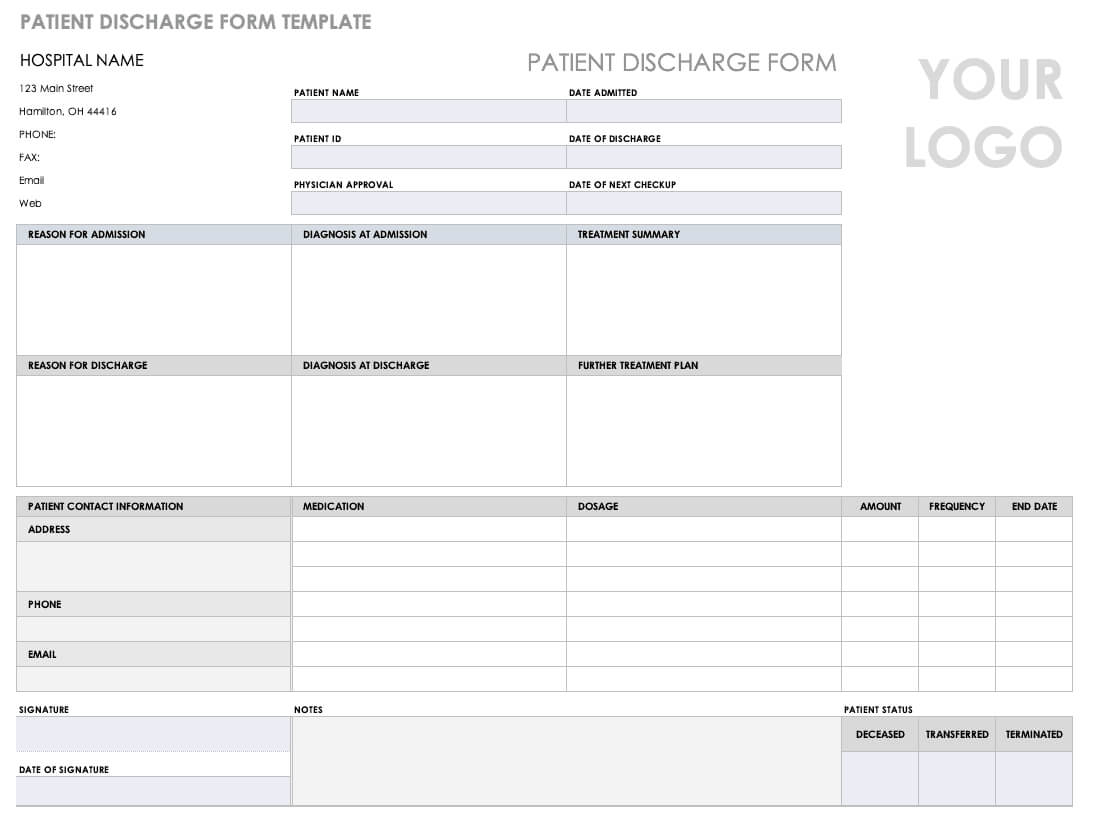 Free Medical Form Templates | Smartsheet Inside History And Physical Template Word
