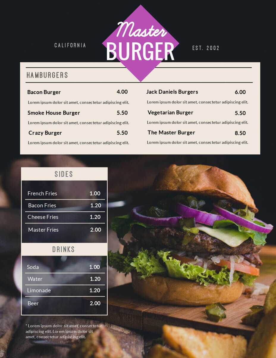 Free Menu Maker | Menu Creator | Visme Pertaining To Frequent Diner Card Template